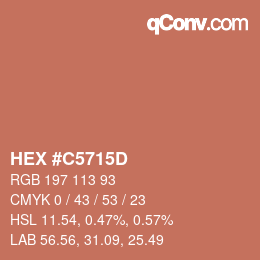Farbcode: HEX #C5715D | qconv.com