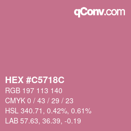 Color code: HEX #C5718C | qconv.com