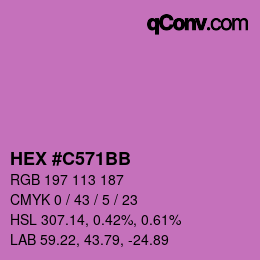 カラーコード: HEX #C571BB | qconv.com
