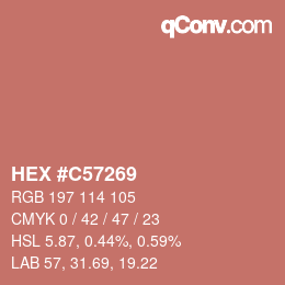 カラーコード: HEX #C57269 | qconv.com