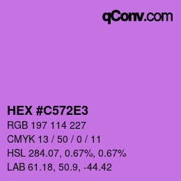 颜色代码: HEX #C572E3 | qconv.com