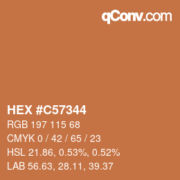 Color code: HEX #C57344 | qconv.com
