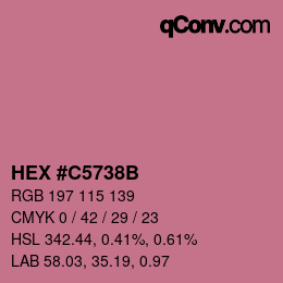Color code: HEX #C5738B | qconv.com