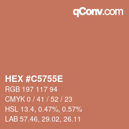 Color code: HEX #C5755E | qconv.com