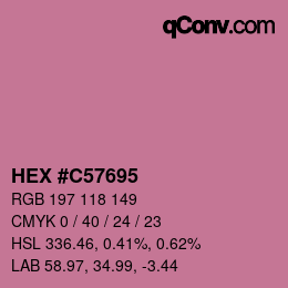 Color code: HEX #C57695 | qconv.com