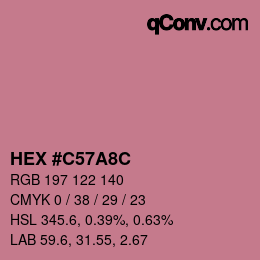 颜色代码: HEX #C57A8C | qconv.com