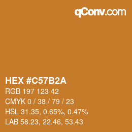 Farbcode: HEX #C57B2A | qconv.com