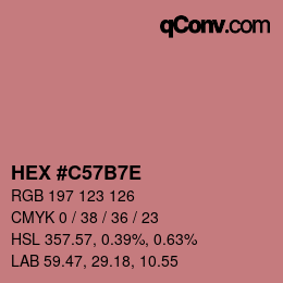 Color code: HEX #C57B7E | qconv.com