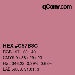 Color code: HEX #C57B8C | qconv.com