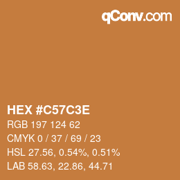Color code: HEX #C57C3E | qconv.com