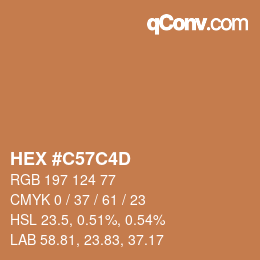 Color code: HEX #C57C4D | qconv.com