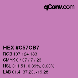 Color code: HEX #C57CB7 | qconv.com