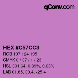 Color code: HEX #C57CC3 | qconv.com