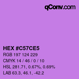 カラーコード: HEX #C57CE5 | qconv.com