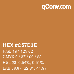 Color code: HEX #C57D3E | qconv.com