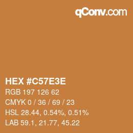 Color code: HEX #C57E3E | qconv.com