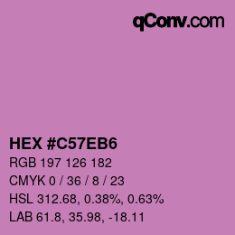カラーコード: HEX #C57EB6 | qconv.com