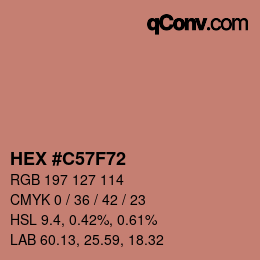 Color code: HEX #C57F72 | qconv.com