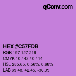 Color code: HEX #C57FDB | qconv.com
