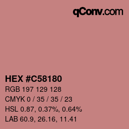 カラーコード: HEX #C58180 | qconv.com