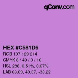 カラーコード: HEX #C581D6 | qconv.com