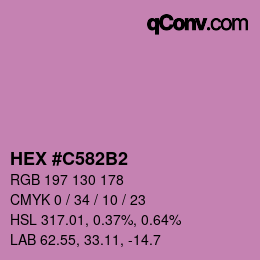 颜色代码: HEX #C582B2 | qconv.com