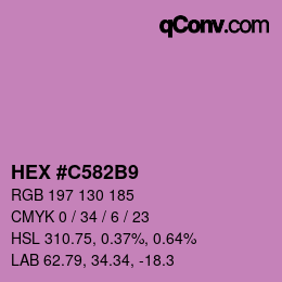 Color code: HEX #C582B9 | qconv.com