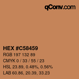 カラーコード: HEX #C58459 | qconv.com