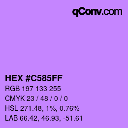 Color code: HEX #C585FF | qconv.com