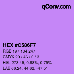 カラーコード: HEX #C586F7 | qconv.com