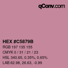 Color code: HEX #C5879B | qconv.com