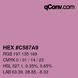 Color code: HEX #C587A9 | qconv.com