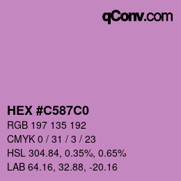 Color code: HEX #C587C0 | qconv.com