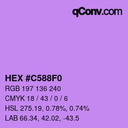 Color code: HEX #C588F0 | qconv.com