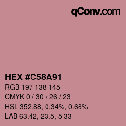 Color code: HEX #C58A91 | qconv.com