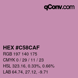 Código de color: HEX #C58CAF | qconv.com