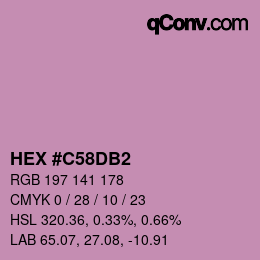 カラーコード: HEX #C58DB2 | qconv.com