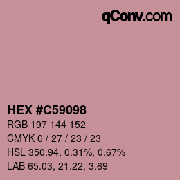 カラーコード: HEX #C59098 | qconv.com