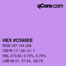 Color code: HEX #C590EE | qconv.com