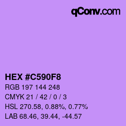 Color code: HEX #C590F8 | qconv.com
