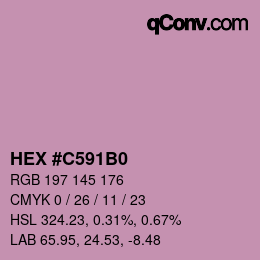 颜色代码: HEX #C591B0 | qconv.com
