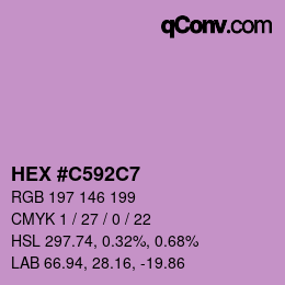 Farbcode: HEX #C592C7 | qconv.com