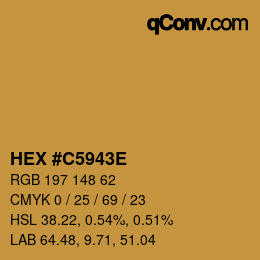 Color code: HEX #C5943E | qconv.com