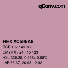 カラーコード: HEX #C595A8 | qconv.com