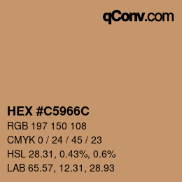 Color code: HEX #C5966C | qconv.com