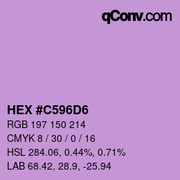 カラーコード: HEX #C596D6 | qconv.com