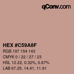 Color code: HEX #C59A8F | qconv.com