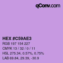Color code: HEX #C59AE3 | qconv.com