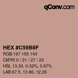 Color code: HEX #C59B8F | qconv.com