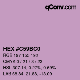 Farbcode: HEX #C59BC0 | qconv.com